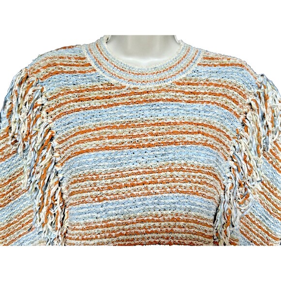 Ulla Johnson Lily Size Small Arquette Knit Fringe Pullover Sweater Cotton Blend - Picture 12 of 15